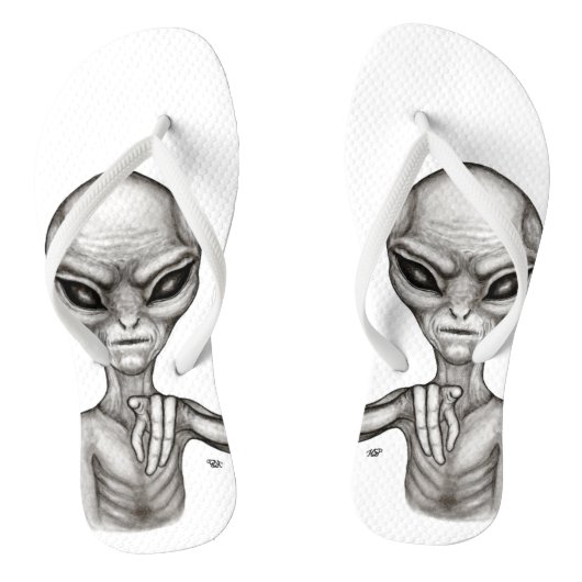 Slechte Alien, jij bent de volgende! Teenslippers (Voetbed)