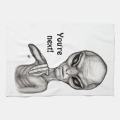 Slechte Alien, jij bent de volgende! Theedoek (Horizontaal)