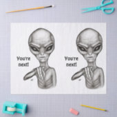 Slechte Alien, jij bent de volgende! Tissuepapier (Craft)