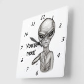 Slechte Alien, jij bent de volgende! Vierkante Klok (Hoek)