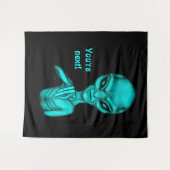 Slechte Alien, jij bent de volgende! Wandkleed (Voorkant (horizontaal))