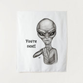 Slechte Alien, jij bent de volgende! Wandkleed (Voorkant)