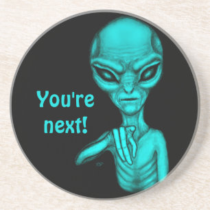 Slechte Alien, jij bent de volgende! Zandsteen Onderzetter