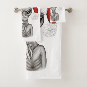 Slechte alien, zware kerst! bad handdoek