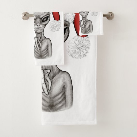 Slechte alien, zware kerst! bad handdoek (Insitu)