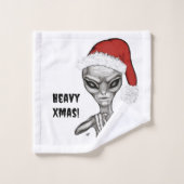 Slechte alien, zware kerst! bad handdoek (Wasdoekje)