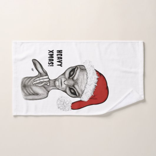 Slechte alien, zware kerst! bad handdoek (Handdoek)