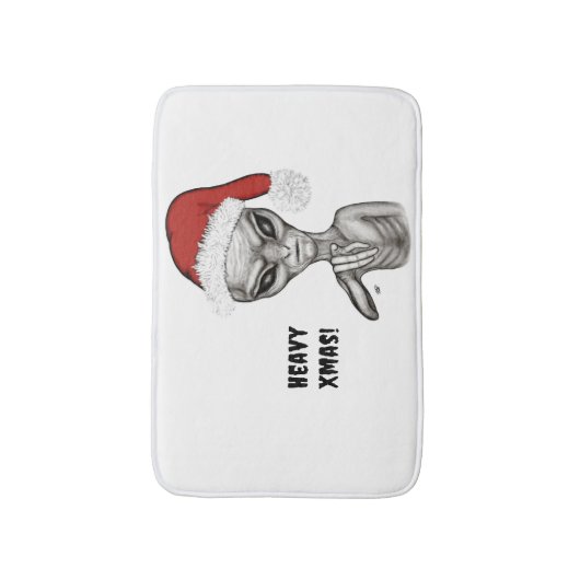 Slechte alien, zware kerst! badmat (Voorkant Verticaal)