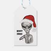 Slechte alien, zware kerst! cadeaulabel (Voorkant)