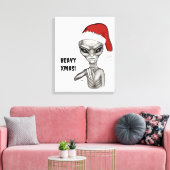 Slechte alien, zware kerst! canvas afdruk (Insitu (Woonkamer))