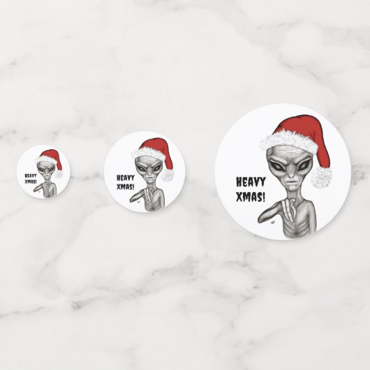 Slechte alien, zware kerst! confetti (Voorkanten)