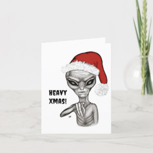 Slechte alien, zware kerst! feestdagen kaart