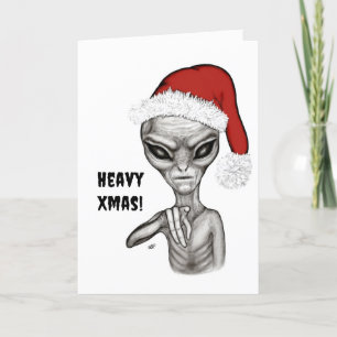 Slechte alien, zware kerst! feestdagen kaart