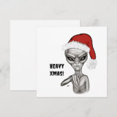 Slechte alien, zware kerst! feestdagenkaart (Voorkant / Achterkant)
