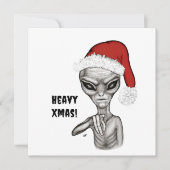 Slechte alien, zware kerst! feestdagenkaart (Voorkant)