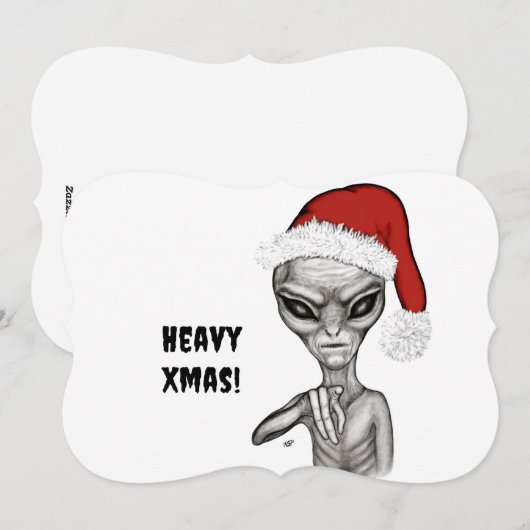 Slechte alien, zware kerst! feestdagenkaart (Voorkant / Achterkant)