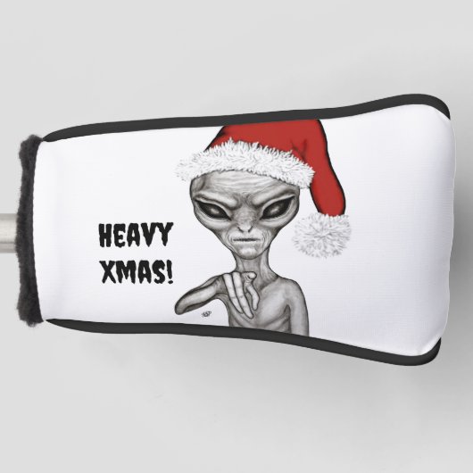 Slechte alien, zware kerst! golfheadcover (Voorkant)