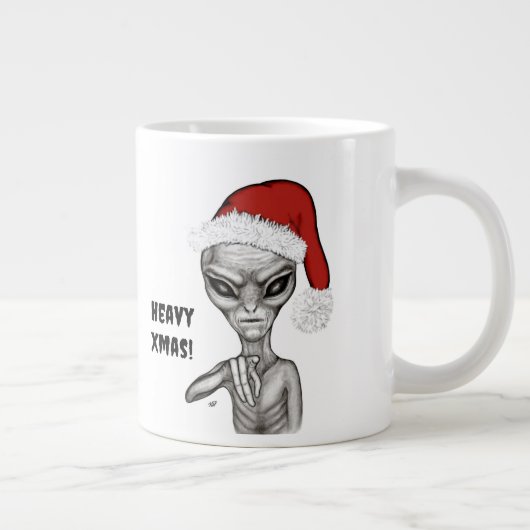 Slechte alien, zware kerst! grote koffiekop (Rechts)