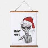 Slechte alien, zware kerst! hangend wandkleed (Voorkant)