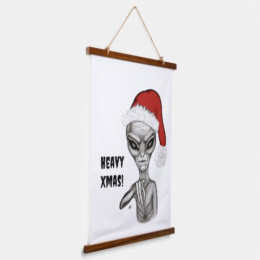 Slechte alien, zware kerst! hangend wandkleed (Gebogen)