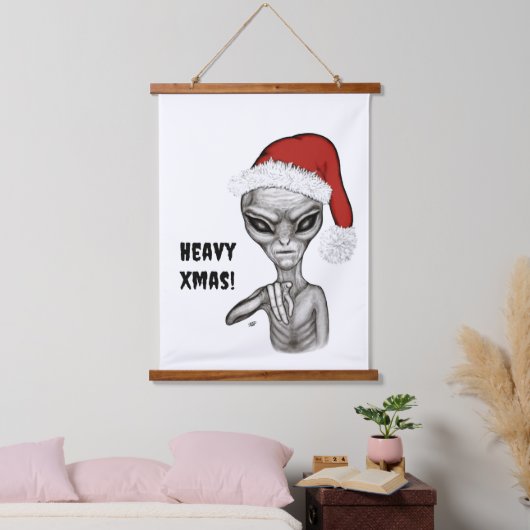 Slechte alien, zware kerst! hangend wandkleed (Slaapkamer)