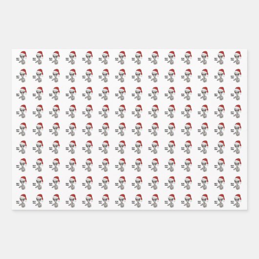 Slechte alien, zware kerst! inpakpapier vel (Voorkant)