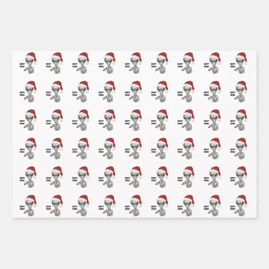 Slechte alien, zware kerst! inpakpapier vel (Voorkant 3)