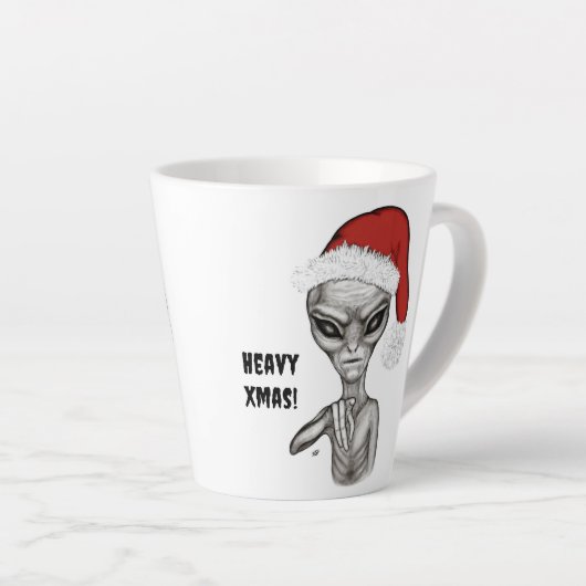 Slechte alien, zware kerst! latte mok (Rechterhoek)