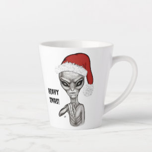 Slechte alien, zware kerst! latte mok
