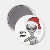 Slechte alien, zware kerst! magneet (Voorkant / Achterkant)