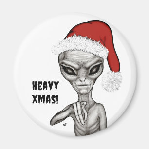 Slechte alien, zware kerst! magneet
