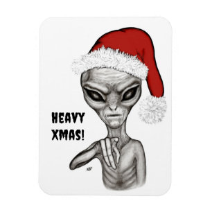 Slechte alien, zware kerst! magneet
