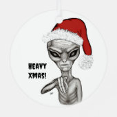 Slechte alien, zware kerst! metalen ornament (Achterkant)