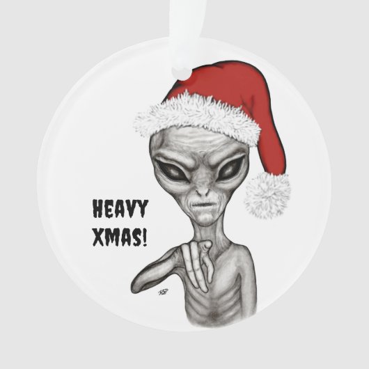 Slechte alien, zware kerst! ornament (voorkant)