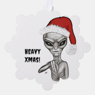 Slechte alien, zware kerst! ornament kaart