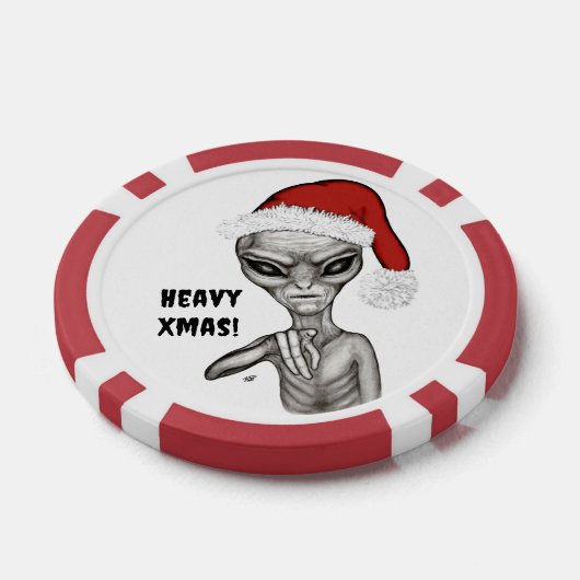Slechte alien, zware kerst! poker chips (Enkel)