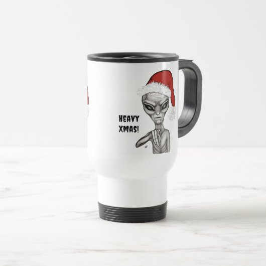 Slechte alien, zware kerst! reisbeker (Voorkant rechts)