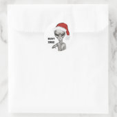 Slechte alien, zware kerst! ronde sticker (Tas)