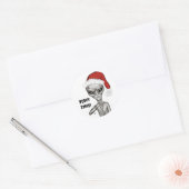 Slechte alien, zware kerst! ronde sticker (Envelop)
