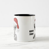 Slechte alien, zware kerst! tweekleurige koffiemok (Center)