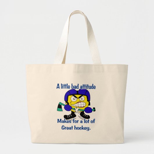 Slechte Attitude Bag Grote Tote Bag (Voorkant)