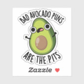 Slechte avocado puns zijn de pitten grappige fruit sticker (Vel)