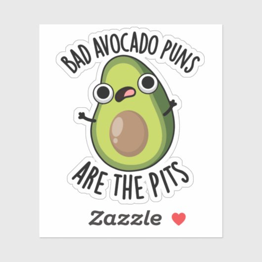 Slechte avocado puns zijn de pitten grappige fruit sticker (Vel)