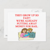 slechte baby briefkaart (Voorkant / Achterkant)