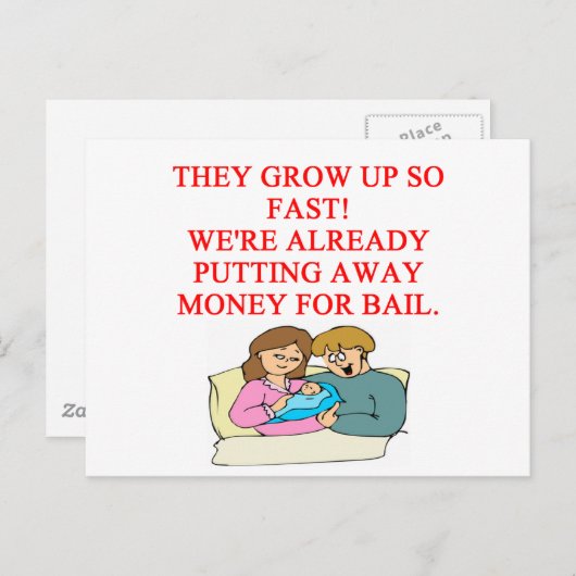 slechte baby briefkaart (Voorkant / Achterkant)