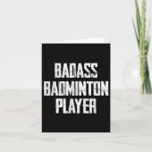 Slechte badmintonspeler vetgedrukte typografie-ver kaart (Voorkant)