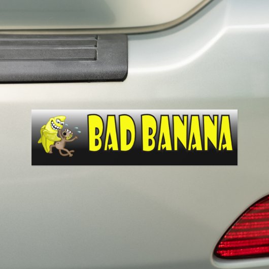 slechte banaan bumpersticker (Op auto)