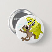 slechte banaan ronde button 5,7 cm (Voorkant /achterkant)