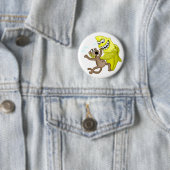 slechte banaan ronde button 5,7 cm (In situ)