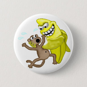 slechte banaan ronde button 5,7 cm